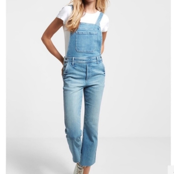 Sam Edelman Pants - Sam Edelman Stiletto Crop Boot Denim Overalls Size 34